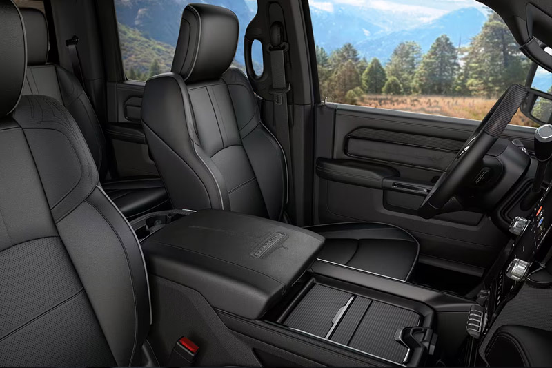 The front seats in a 2023 Ram 2500 Limited